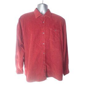 Johnnie-O‎ Shirt Mens XXL Corduroy Kodiak Malibu Red Hangin Out Preppy